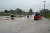 20 minutos de lluvia y otra vez, Santa Rosa inundada