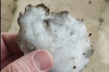 La tormenta de Santa Rosa se adelantó a la capital pampeana con una intensa caída de granizo