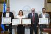"Reconocimiento a la buena gestión municipal" 2024. Kroneberger distinguió en el Senado a los municipios de General Pico, Jesús María y María Teresa