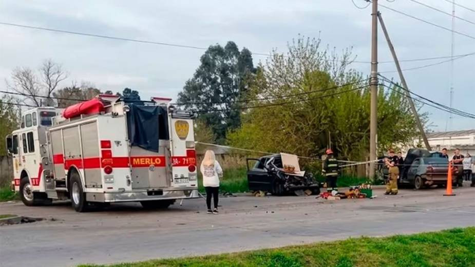 Tragedia en Merlo: un automovilista ebrio cruzó de carril, chocó y mató a una empleada de comercio
