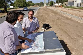 Importantes avances en la obra de pavimentación de la calle Juana Azurduy