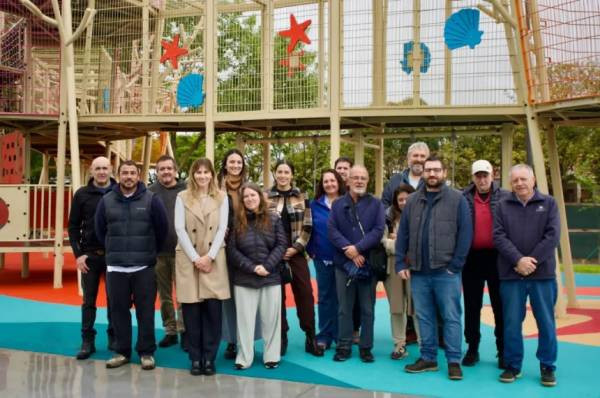Inspeccionan los avances de la ampliación del Parque Lineal en Santa Rosa