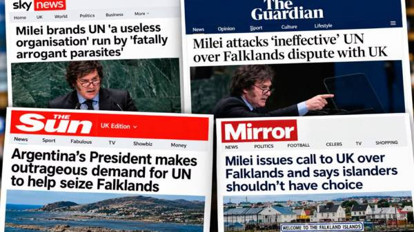Malvinas y la ONU al rojo vivo: cómo la prensa británica destrozó el paso de Milei por Nueva York