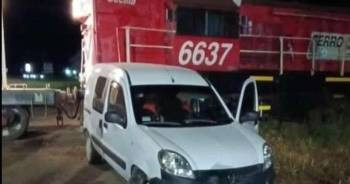 El tren embistió a un utilitario en Catriló