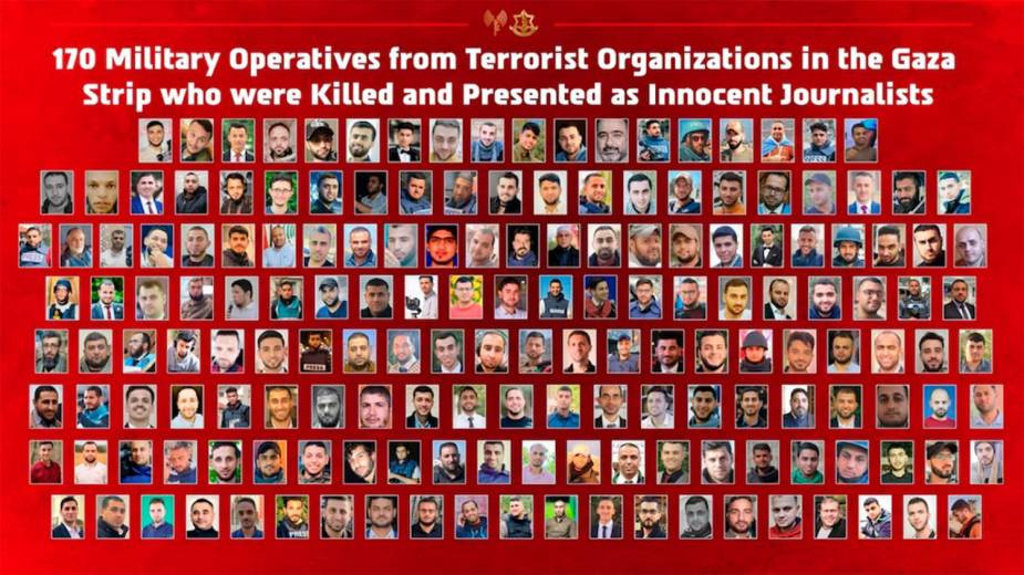 Israel asegura que 170 palestinos presentados como periodistas integraban grupos armados en Gaza