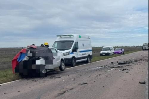 Trágico choque frontal en la Ruta 5: un muerto y un herido grave