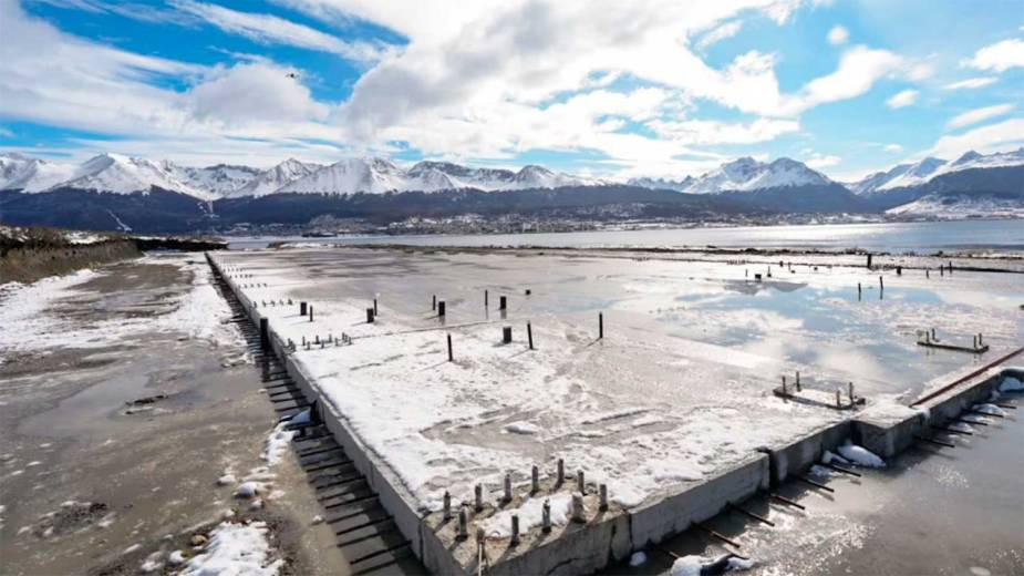 El Gobierno mostró cómo avanza la Base Naval Integrada de Ushuaia tras la visita de Quirno y Presti