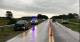 Ruta 5: su auto hizo "aquaplaning" y terminaron impactando contra un guardarrail