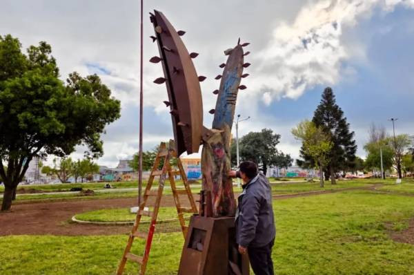 Pusieron en marcha la restauración de diez esculturas y la renovación lumínica en el Parque Lineal