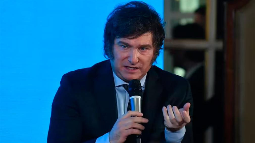 Milei expuso ante empresarios: “El verdadero salto al vacío es votar a Massa"