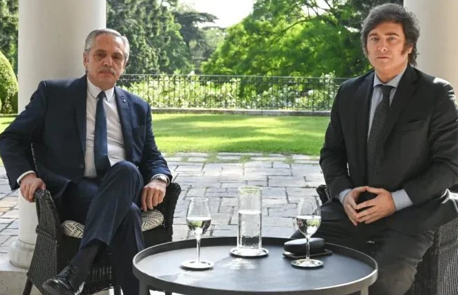Javier Milei se reunió con Alberto Fernández en Olivos
