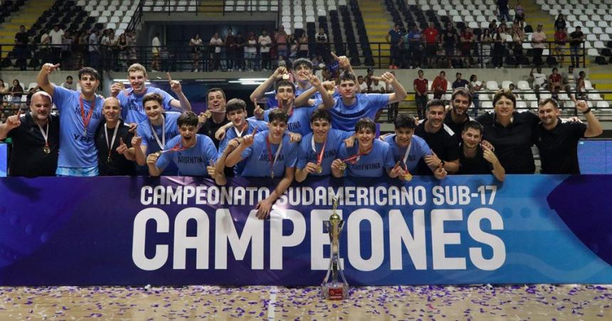 Con el pampeano Fernández Lang, la Selección de Básquet ganó el Campeonato Sudamericano Sub 17